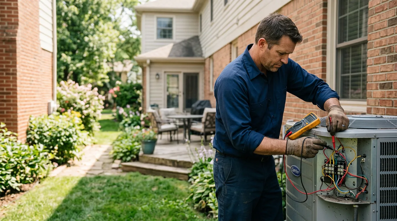 HVAC technician working near Harwood, TX